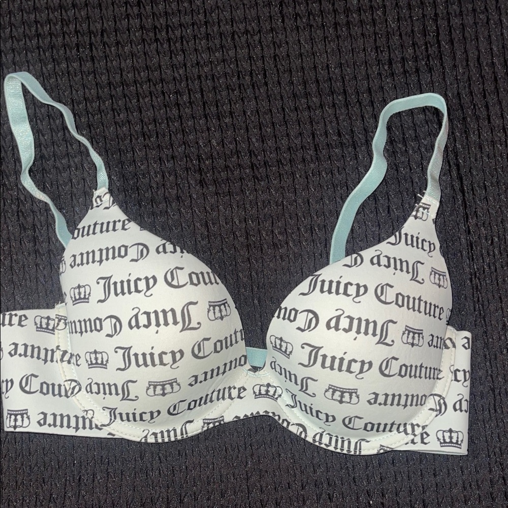 Juicy Couture Women's Logo Bra - mint and black